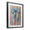 Impression romantique romantique sous un nœud en satin bleu sous verre, design par Petal Prints Design