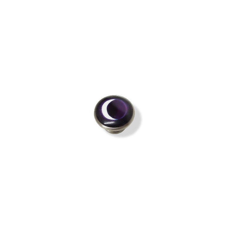 (5 Pack) 1-5/8 inch Crescent Moon Ceramic Knob with Satin Nickel Base