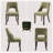 19.7" Modern Upholstered Dining Chair with Soild Wood Frame-1507580888