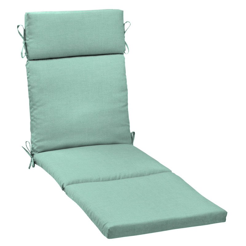 ARDEN Outdoor Chaise Lounge Cushion, Aqua, 2.5" H x 21" W x 42.5" D