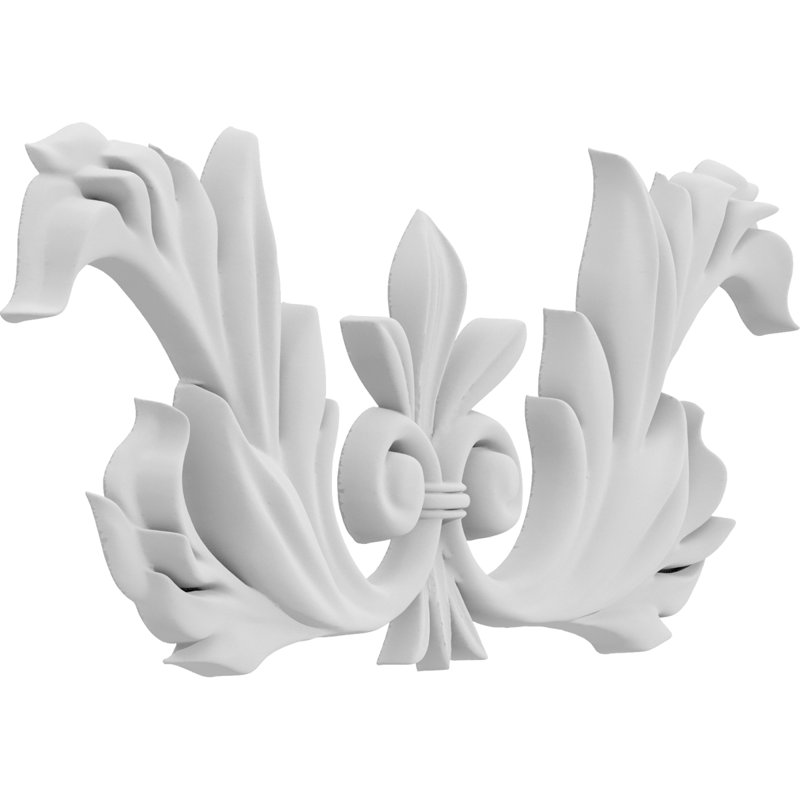 Rosette Vernon, H 3,5 po x l 7 po x P 0,63 po