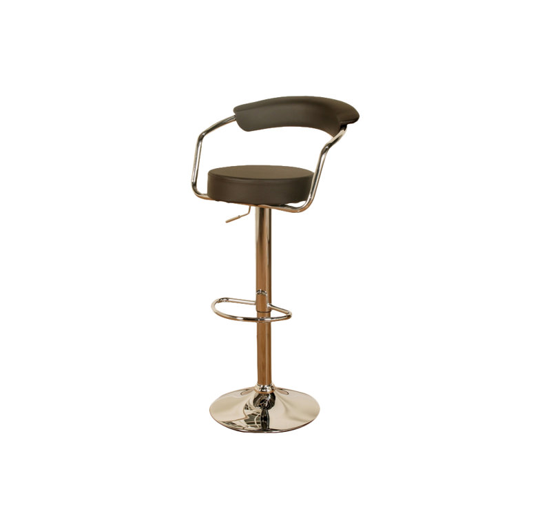 Swivel Upholstered Adjustable Height Counter Stool, Brown