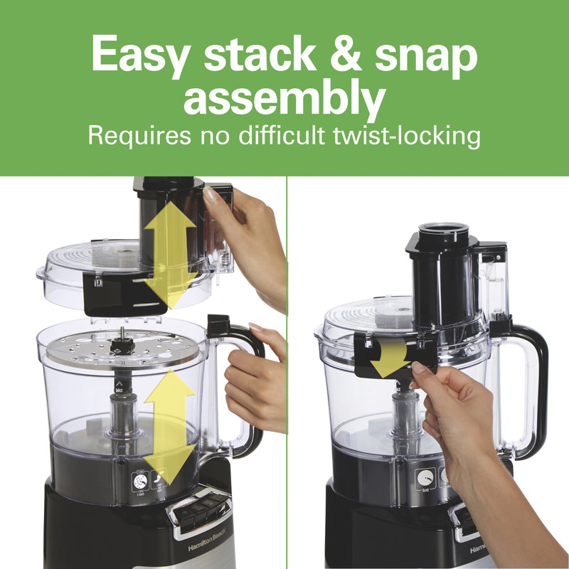 Hamilton Beach® Stack & Snap 10 Cup Food Processor