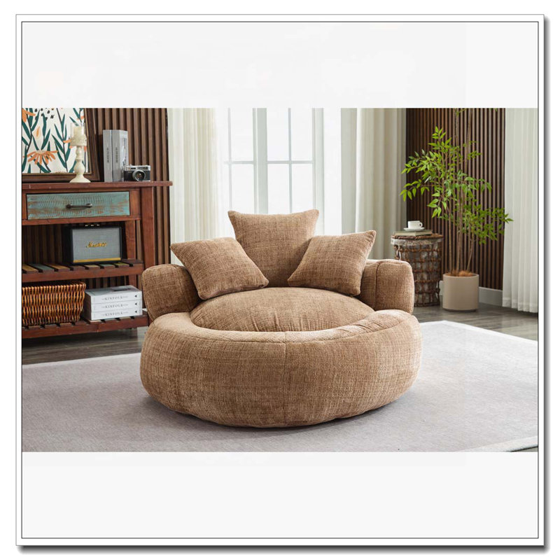 Chenille Upholstered Bean Bag Chairs