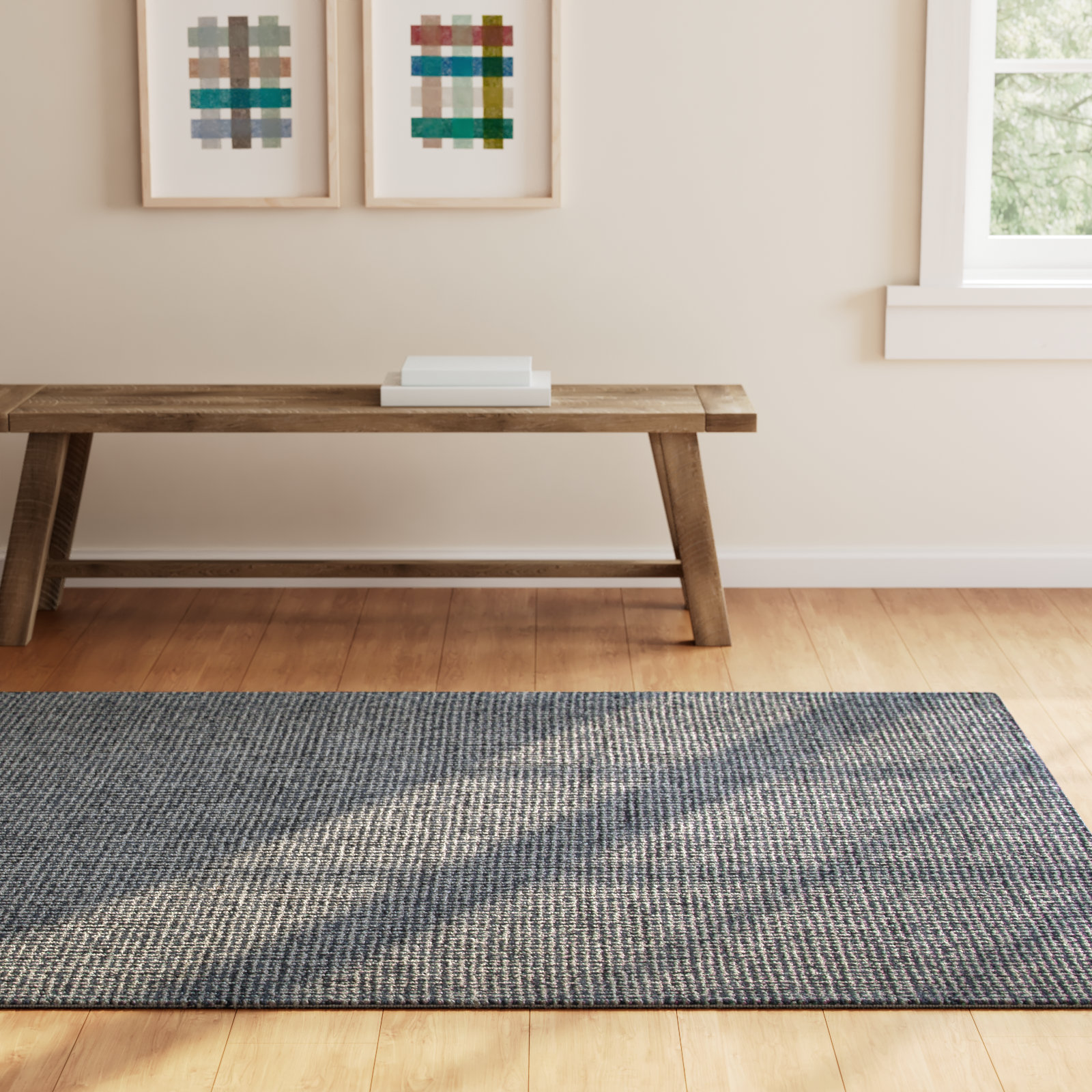 Britley Hand-Tufted Geometric Wool Rug, Rectangle 5' x 8'