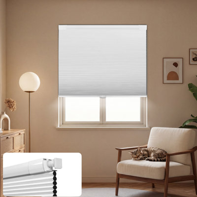 Store blanc sans cordon occultant sans perceuse
