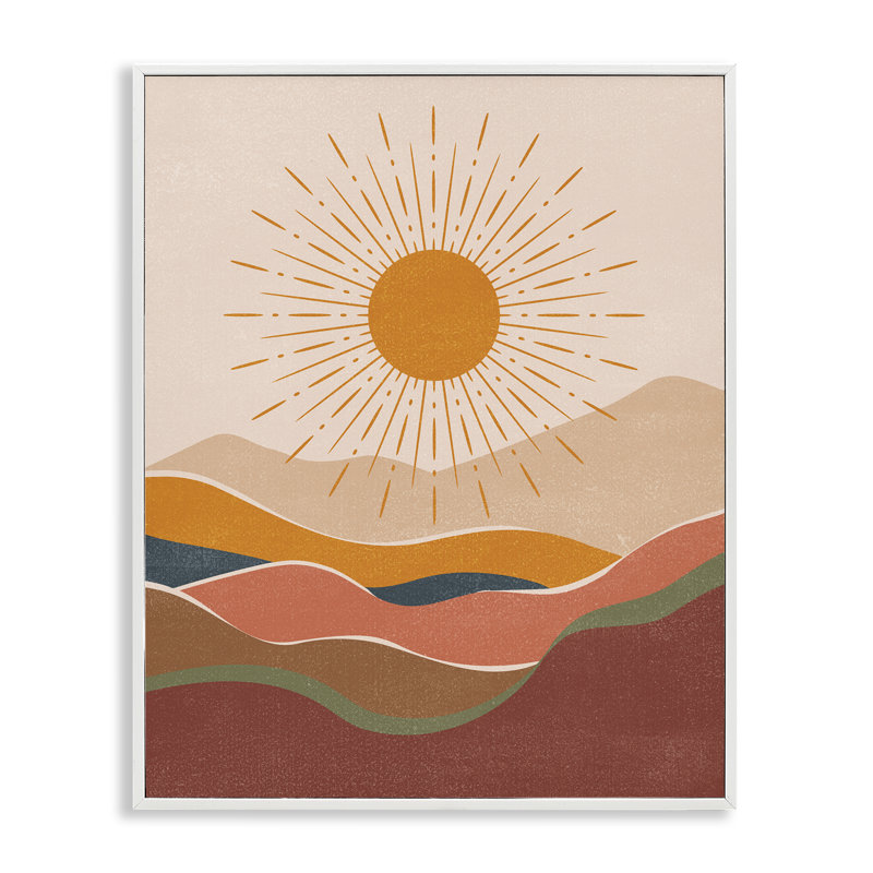 «Earthtone Desert Sun White», estampe numérique par Nataly White, H 14 po x l 11 po