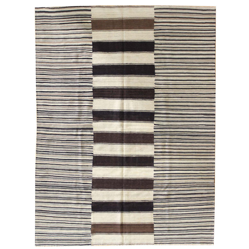 Tapis unique ivoire / brun / gris anthracite Urban de 5 pi 7 po x 7 pi 9 po Urban Natural