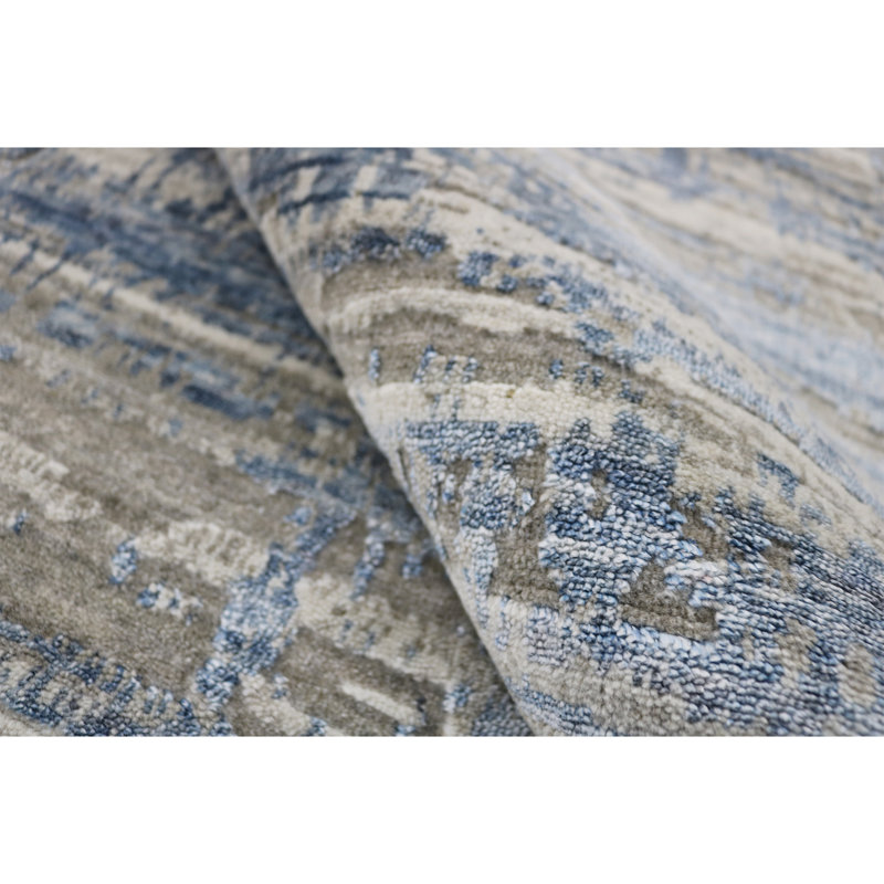 Camouflage Area Rug in Blue, Rectangle 2' x 3'