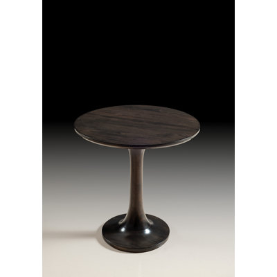 Solid Wood Pedestal End Table