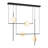 Tagliato 4 - Light Matte Black/Brushed Gold LED Kitchen Island Pendant