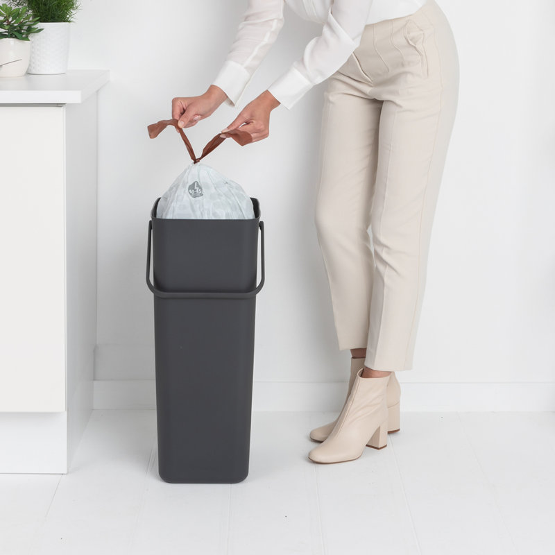 Brabantia Sort & Go 40 Litre Rubbish Bin, Grey