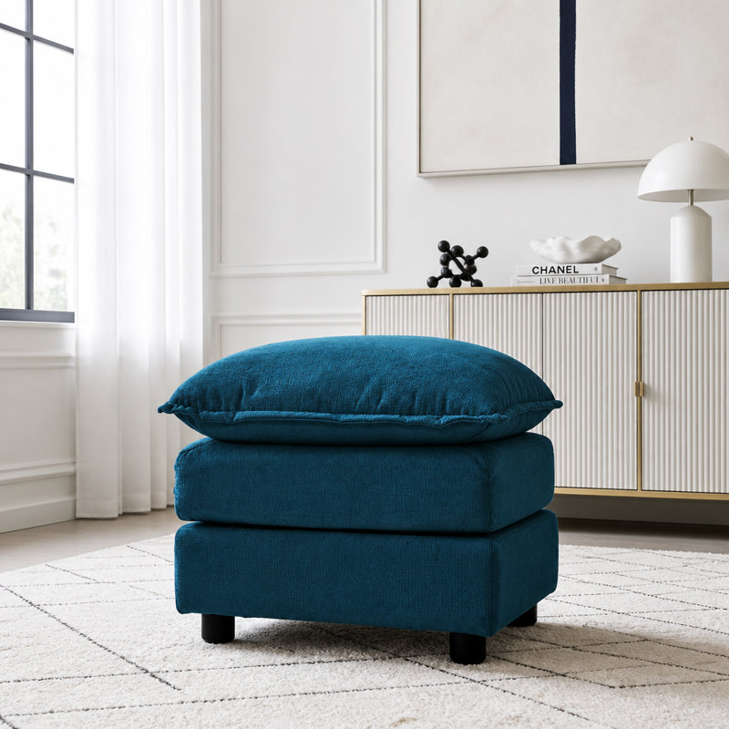 Repose-pieds en chenille, Blue