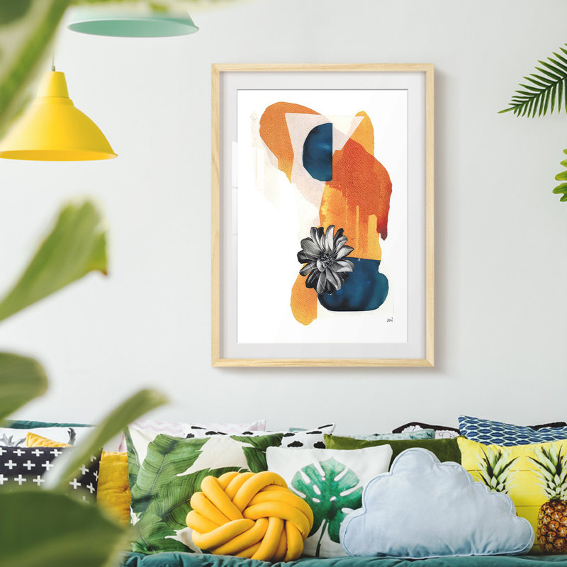 Yakamoz I -Framed Print, Natural, 28.5" H x 20.5" W