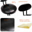 Tabourets de bar rembourrés modernes pour îlot de cuisine, de 2, cuir d'unité centrale noir, base, hauteur de comptoir de siège confortable, coussins antidérapants