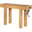 Table de console rustique minimaliste avec prise électrique latérale et rangement dissimulé, idéale pour différents styles d'intérieur, en bois massif, hauteur 75,4 cm (29,71 po), tiroir de rangement naturel, convient aux intérieurs contemporains ou autres.