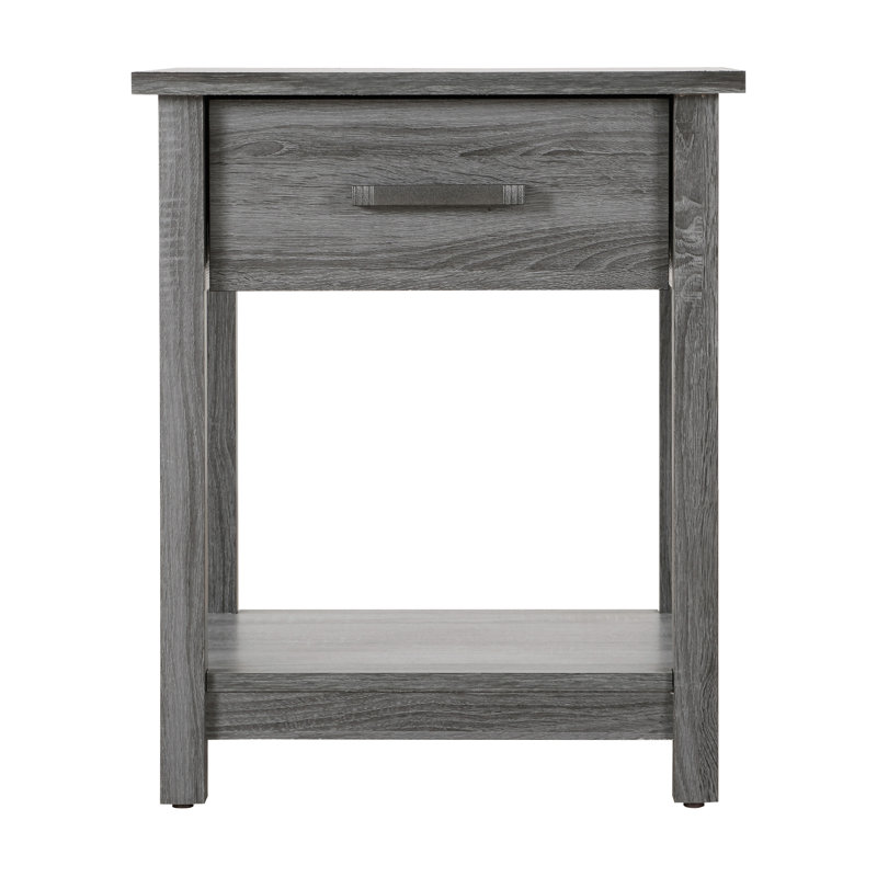 Table de chevet chic gris