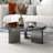 Amla Modern Coffee Table Mirrored Faux-marble Top