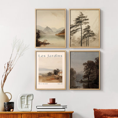 «Vintage Landscape XXX III», 4 pièces sur papier