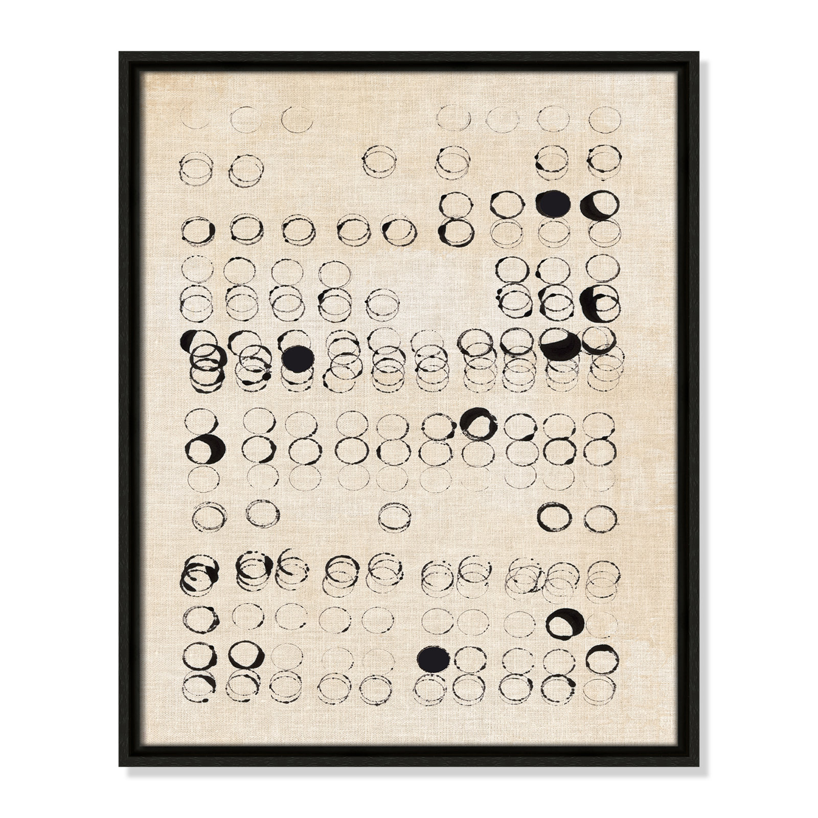 Dots and Dots Print by , 21.5" H x 17.5" W, Espresso