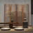 Walnut Wood Slatted Screen-105549363