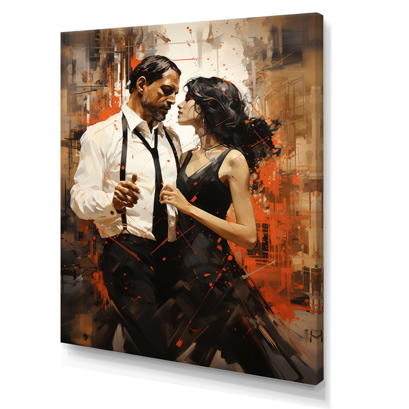 Tango Dance Elegance, reproduction sur toile encadrée, Toile tendue, H 40 po x l 30 po x P 1,5 po