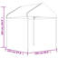 Dakota Fields Gazebo With Roof White 11.15X2.28X2.69 M Polyethylene