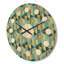 Horloge murale en bois doré et bleu Dynamics V - Mid-Century-63891393