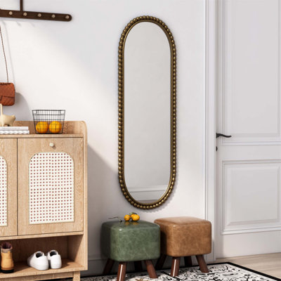 Miroir rétro Iron Art avec effet antique, parfait pour accrocher dans les salons, les chambres et les entrées.