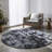 Ebern Designs Soft Fluffy Tie-Dyed Dark Grey Shag Area Rug for Living Room Bedroom Nursery Kids Room-1164655108-1164655110