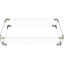 Table de foyer au propane 60 000 BTU avec pierres bleues, 43 po, rectangulaire, à tissage ouvert, pour patio, terrasse, jardin ou cour arrière - Table orange et jaune moutarde, pare-vent en verre.