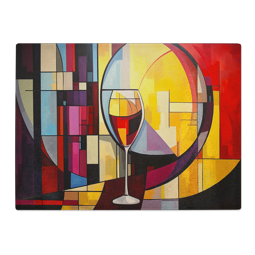 Wine Constructivism  Glass Chopping Board
