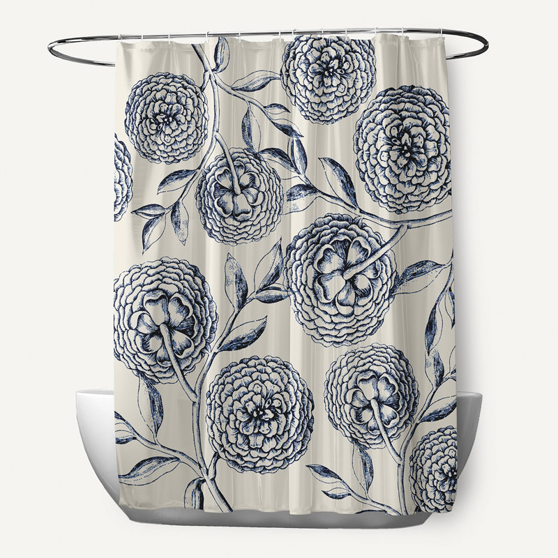 Rideau de douche simple Slezak, Bleu marine