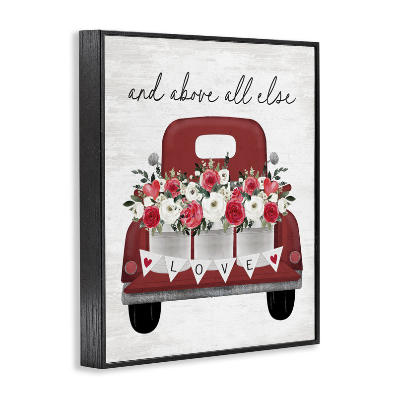 Abstrait avant tout camion romantique, estampe numérique, design par lettré et doublé, H 20 po x l 16 po
