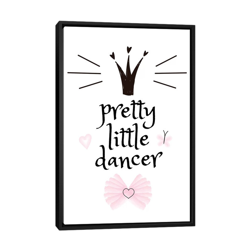 «Pretty Little Dancer», reproduction d'impression, Aucun mat, H 60 po x l 40po x P 1,5 po, Toile avec cadre noir