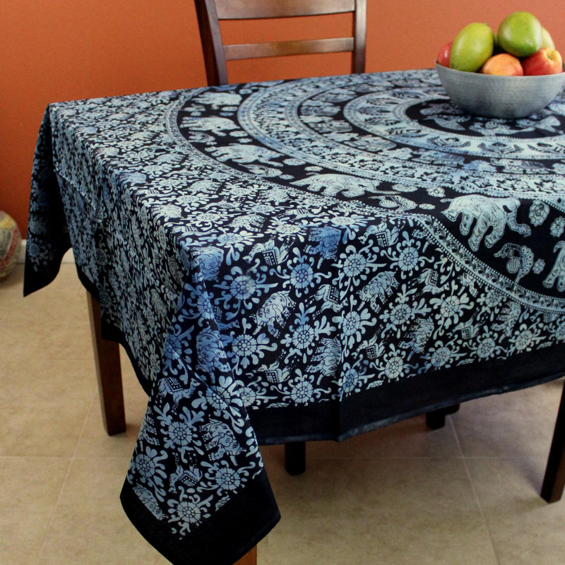 100% Cotton Tablecloth, Blue