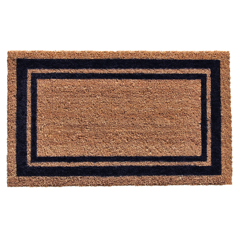 Tapis d'entrée antidérapant Mariah, 1 pi 6 po x 2 pi 6 po, Bleu foncé