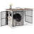 XL Large Dog Crate Furniture, Indoor Dog Kennel Furniture with Barn Door, Wooden Tall Dog Crate, Heavy Duty Dog Cage for Large Dogs, Side End Table, Anti-Chew-778718984-766147003