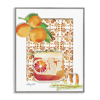 Giclée encadrée, motif méditerranéen, par Hillary Holt