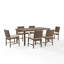 Ensemble de salle à manger rectangulaire pour 6 personnes 121 "avec coussins Lillebonne