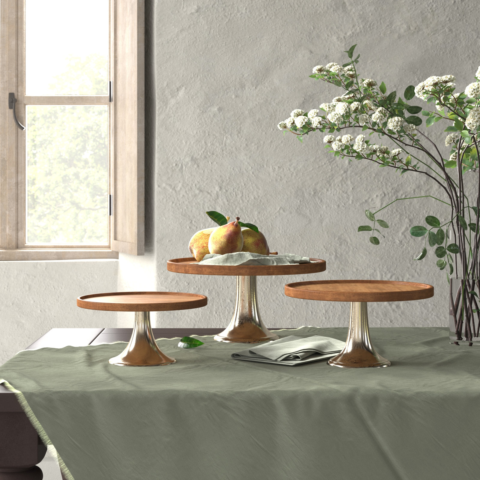 Burrowes Cake Stand, Brown