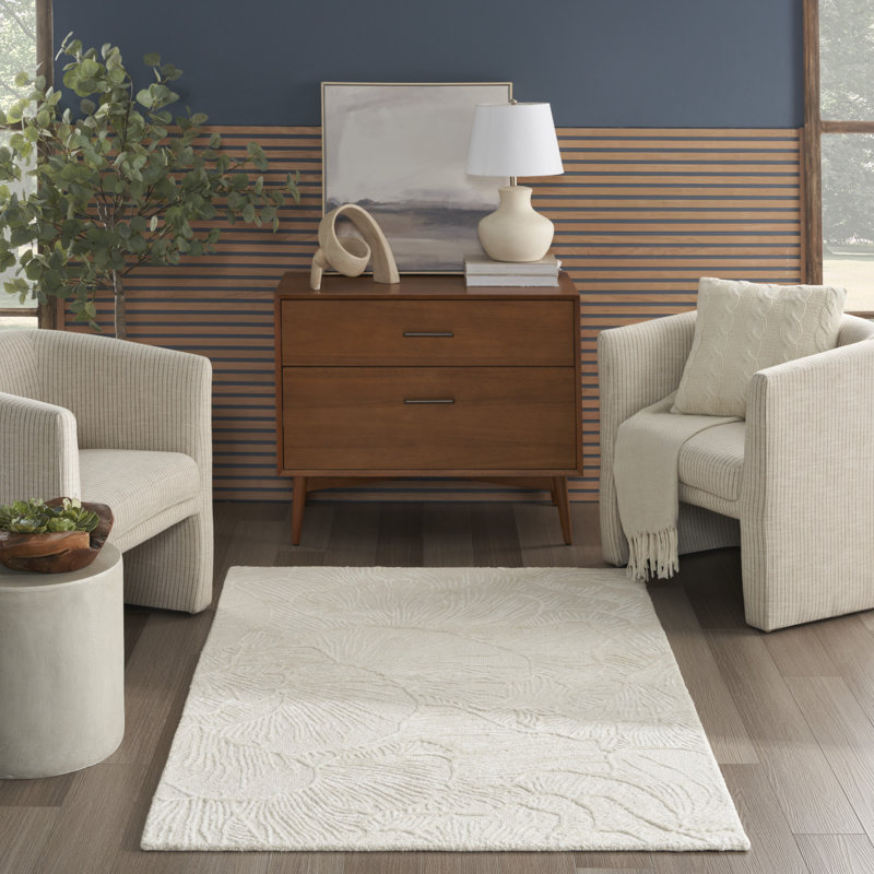 Nourison Avra Ivory Modern Indoor Rug, Rectangle 3'9" x 5'9"