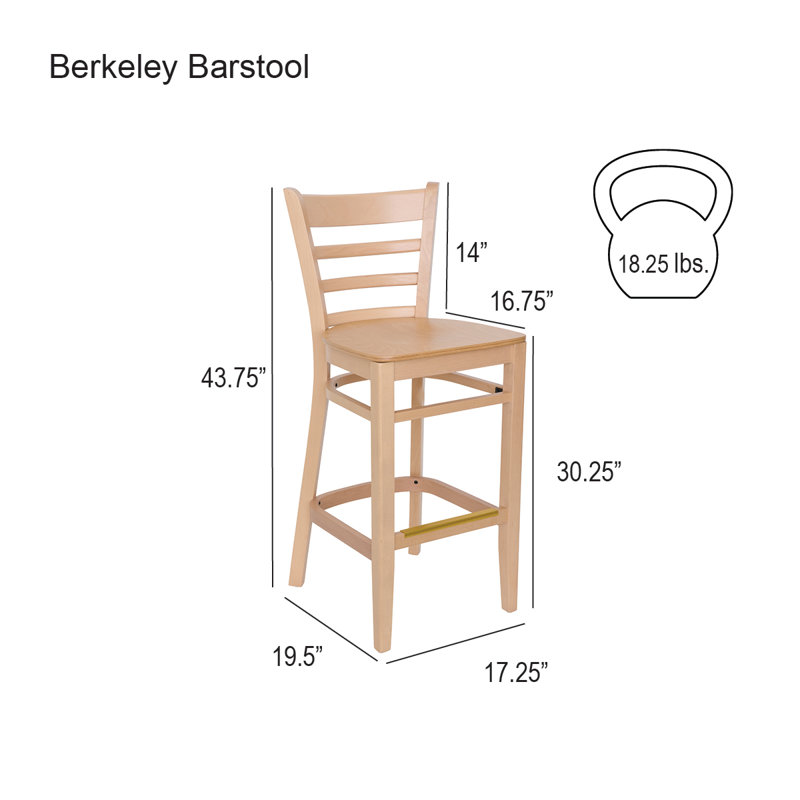 Tabouret de bar 30,25 po Berkeley, Brun