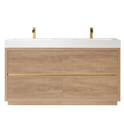 Ensemble de meuble-lavabo double 59,8 po Beira