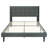 Modern Dark Grey Linen Upholstered Queen Bed - Platform Frame With Button Headboard, No Box Spring Needed, Easy Assembly Headboard Tufting, Spring, Wood Slat Support, Assembly, 600 Lbs Max Weight