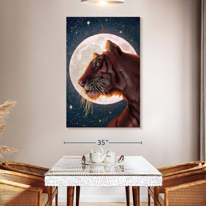 Ronce de lune et tigre, H 51 po x l 34 po