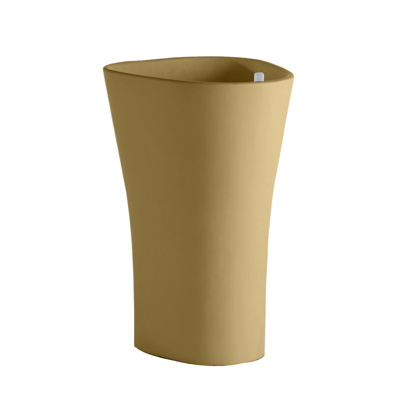 Bones Resin Pot Planter, 27.5" H x 17.25" W x 20.5" D, Anthracite