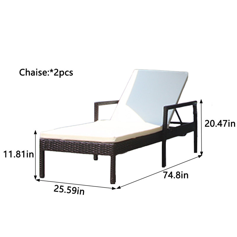 Chaise longue d'extérieur