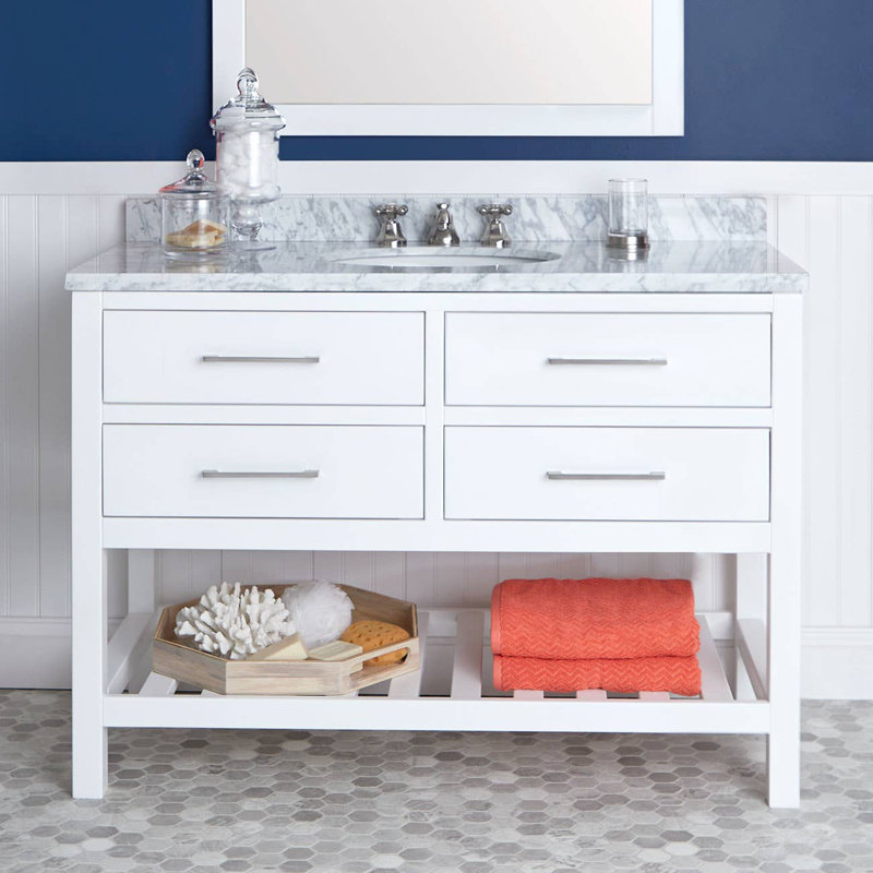 Base de meuble-lavabo double 47,25 po, Blanc
