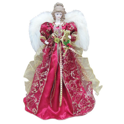 16" Red Christmas Angel Tree Topper